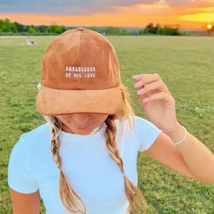 Ambassador of His Love Corduroy Hat, Christian Hat, Faith Hat, Christian Apparel, Jesus Hat, Christian Clothing, Gods Love