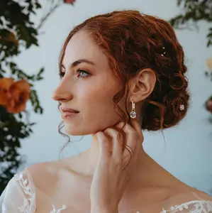 Luxe Asscher Hoop Earrings 925 silver jewelry Removable Charm earrings