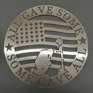 All Gave Some, Some Gave All 13.5" steel sign veterans memorial day service  decor military Vietnam POW WWI WWII Army Air Force Navy Marine sale