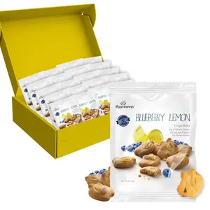 Appleways Blueberry Lemon Crispy Bites, 20 Count Individually Wrapped Whole Grain Snacks for Lunchboxes & On-the-Go