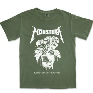 Comfort Colors Monstera Shirt for Metal Head Plant Lover Gift Idea For Him Plant Dad Plant Mom Cool Grunge Punk Plant Gift