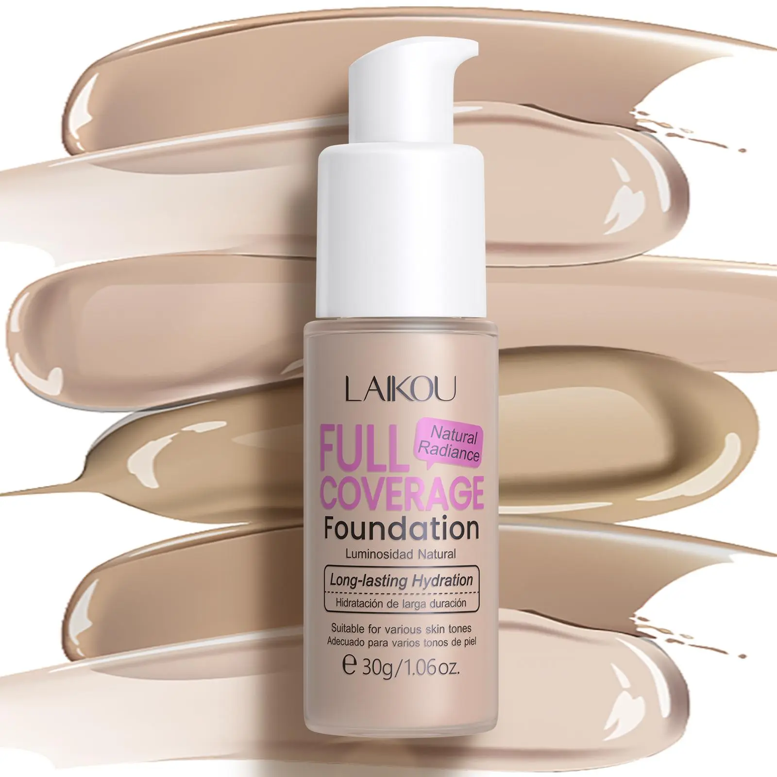 Long-lasting Liquid Foundation, 2 Counts/set Full Coverage Flawless Makeup Cream, Lightweight Concealer Foundation, Makeup Product for Women & Girls, Cosmetics, Brightening Formula Makeup, Flawless Skin Finish, Beauty Cosmetics, Cosmetics Products