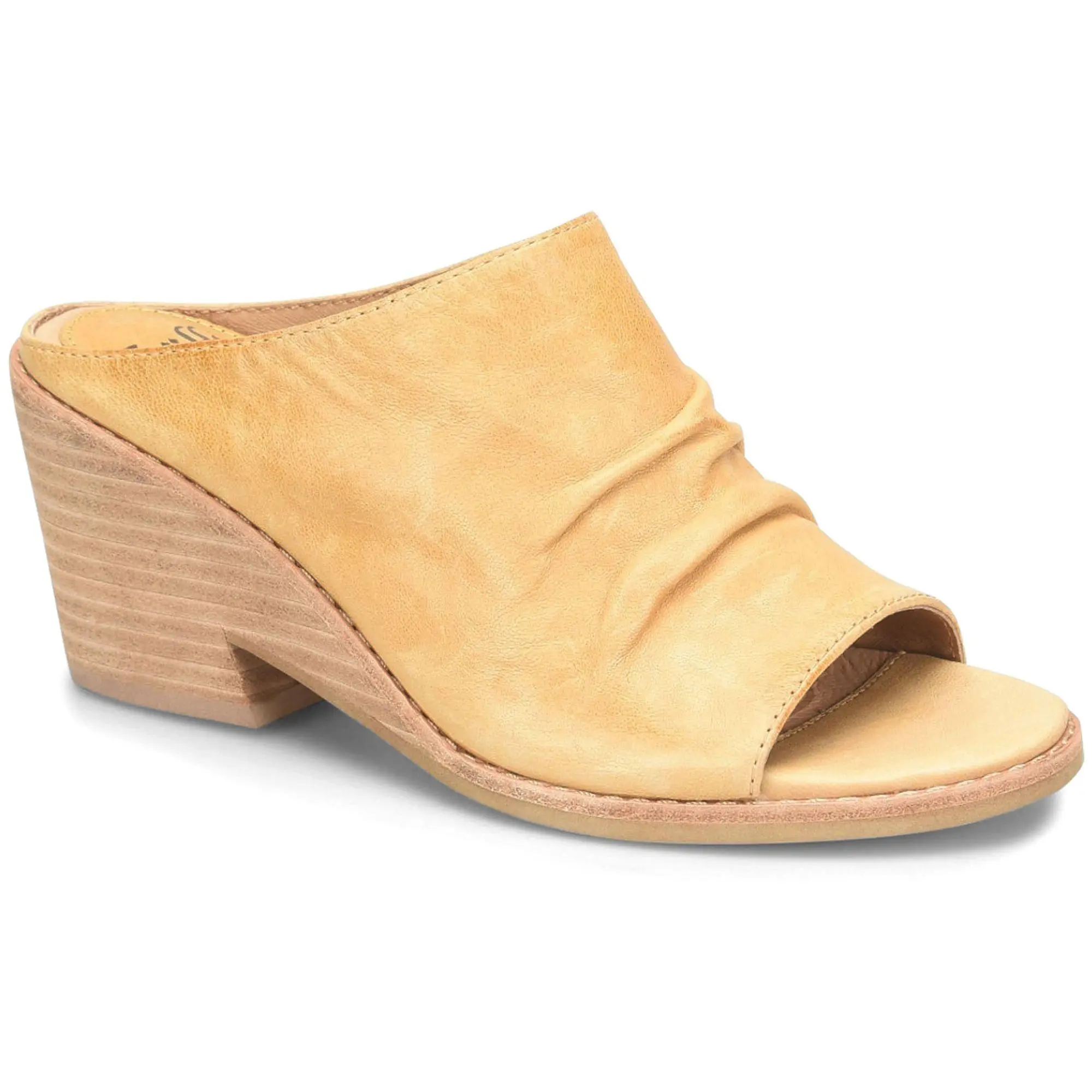 Sofft Ruched Leather Sandal - Strathmore