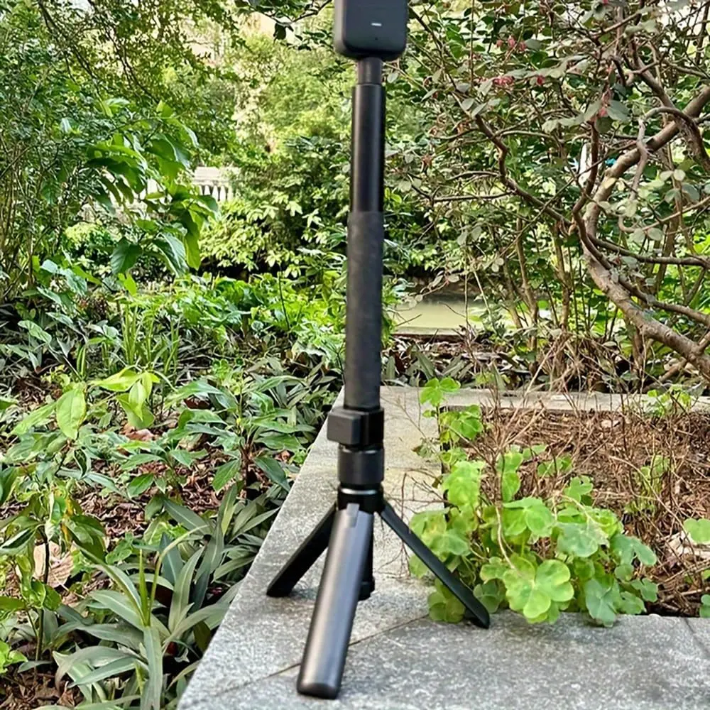 Tripod Rotating Grip with Invisible Selfie Stick for Insta360 X5/X4, DJI OSMO Pocket 3, GoPro,1/4" Thread, 6 lbs Capacity, Compact Selfie Stick & Tabletop Tripod (47 inches)