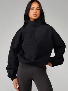 MISSGUIDED Funnel Neck Half Zip Windbreaker Jacket