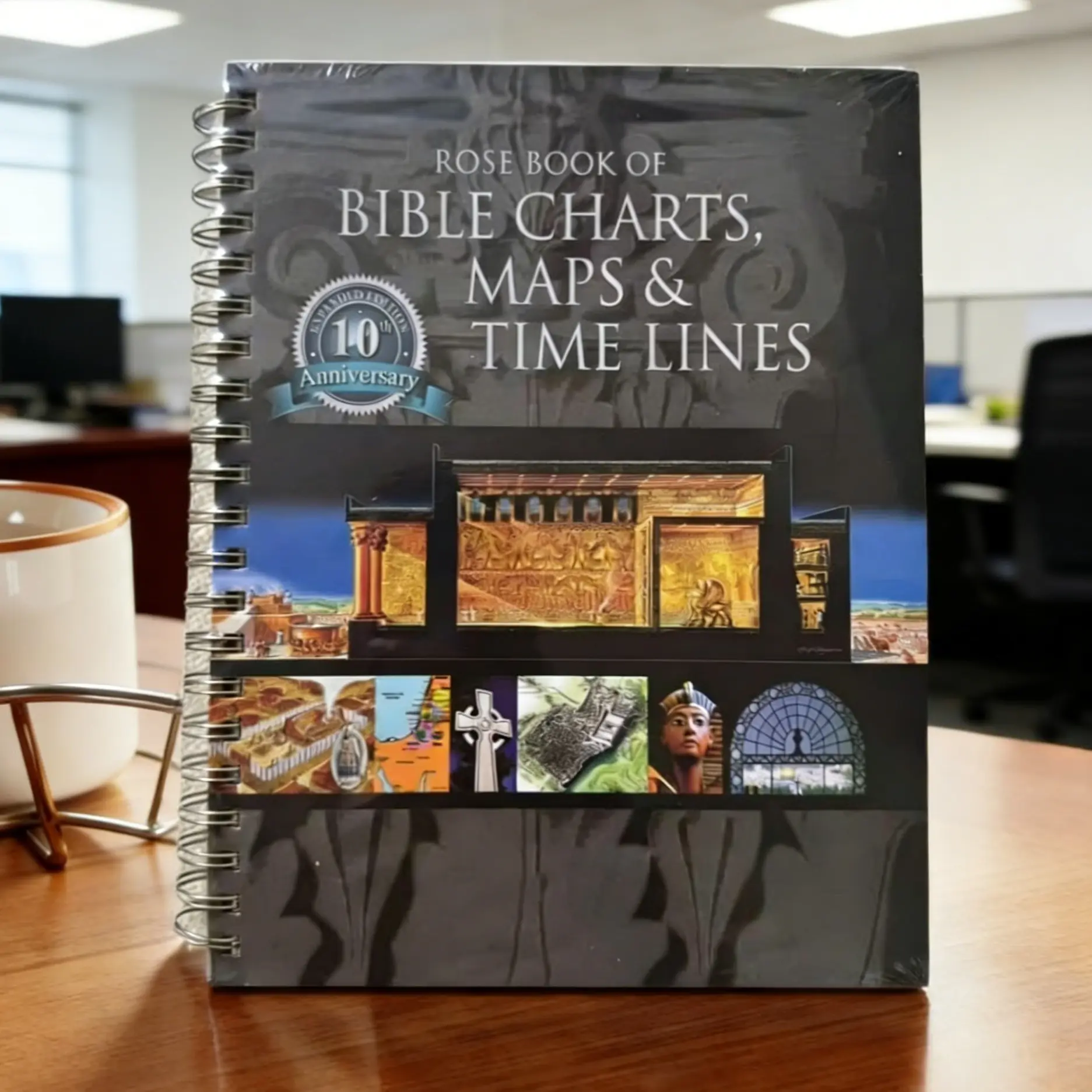 Rose Book of Bible Charts, Maps and Time Lines Volume 1 Hardcover - Updated 10th Anniversary Reference Guide with 200+ Reproducible Charts, Holy Land Maps, Timeline, Jesus Family Tree Foldout, Christian Education Reading Materials