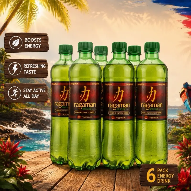 Ragaman Energy Drink From Haiti - Pack of 6 Sport Ginseng