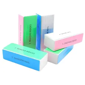 Four-Sided Nail Polish File Set (5 Pieces), Multi-Grit Sand Strip, 180/400/800/4000 Grit, Ideal for Nails and Manicures, Brightening and Polishing