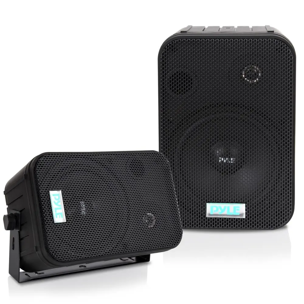 500W Outdoor Waterproof Speaker System (Pair) | 2-Way 6.5" Aluminum Woofer & 1" Tweeter - Weatherproof Wall Mount Speakers - Perfect for Patio, Deck, Pool, Marine, Garage & Home Audio System Compatible