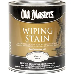 Old Masters 11304 Cherry Wiping 240 Voc Stain - 1 Quart, Multipurpose, Oil-Based