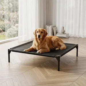 【TikTokShopSpringGlowUp】 Cooling Elevated Dog Bed, Elevated Dog Bed for Large Dogs, Cooling Pet Cot with Breathable Mesh & Durable Frame, Easy to Clean Raised Pet Mats for Indoor & Outdoor Home