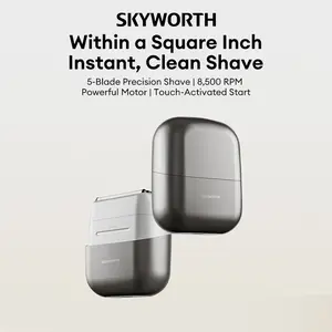 Skyworth Premium Foil Shaver for Men, Mini Portable Razor, Touch Control No Button, Waterproof Wet Dry, Smooth Close Shave, Travel Size Gift for Dad