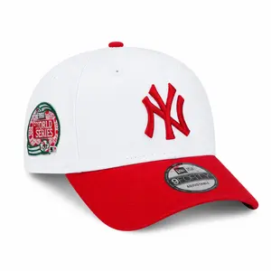 New Era NY Yankees 9FORTY Snapback Hat White Red Adjustable Baseball Cap Streetwear, Cap for Men, Gift of Dad