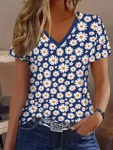 【Plus Size】Elegant Women's Short Sleeve Top, Tiktok Trendy Design, Comfortable & Stylish Daily Wear, Perfect for Casual