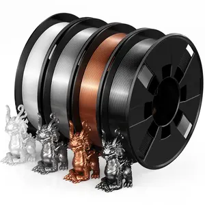 Silk Shiny 3D Printer Filament Bundle, PLA Filament 1.75 mm for 3D Printers, Dimensional Accuracy +/- 0.02 mm, 200g x 4 Spools Set,Colorful PLA Material , 3d printers ,3d printed stuff,printer filament bundle,filament maker