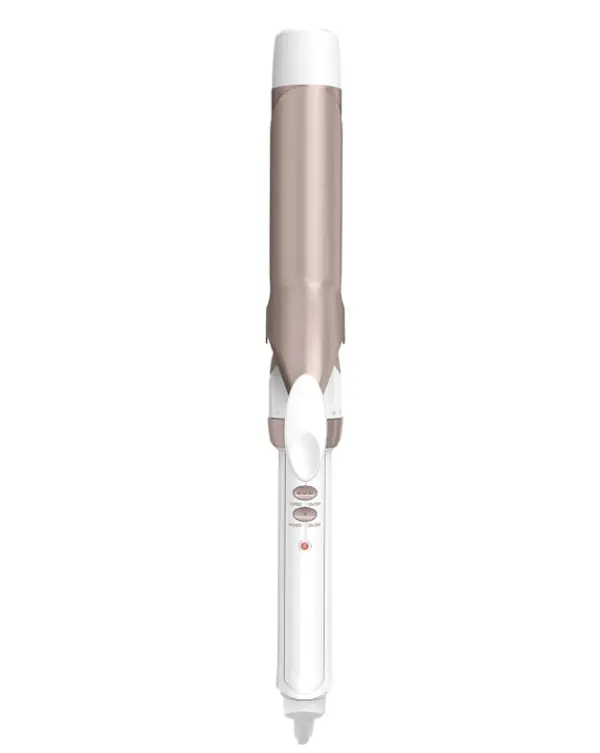 Conair Curling Iron, Double Ceramic, 1 1/4-in. Width, White/Rose Gold | 4.75" hair curler and hair waver for every hair type with 30 heat settings, built-in heat protection, and auto-off