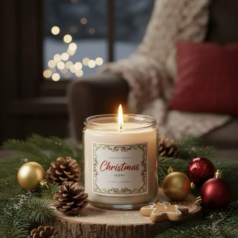 Christmas Tree Scented Candle | Fresh Evergreen Soy Candle | Hand Poured Holiday Candle | Christmas Home Fragrance | Winter Candle