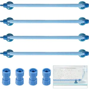 4 count Aquarium Bubble Wall Air Stone Bar 10 Inch Fish Tank Bubble Release Diffuser Bar Tube for Fish Tank Aquarium Hydroponics Pump