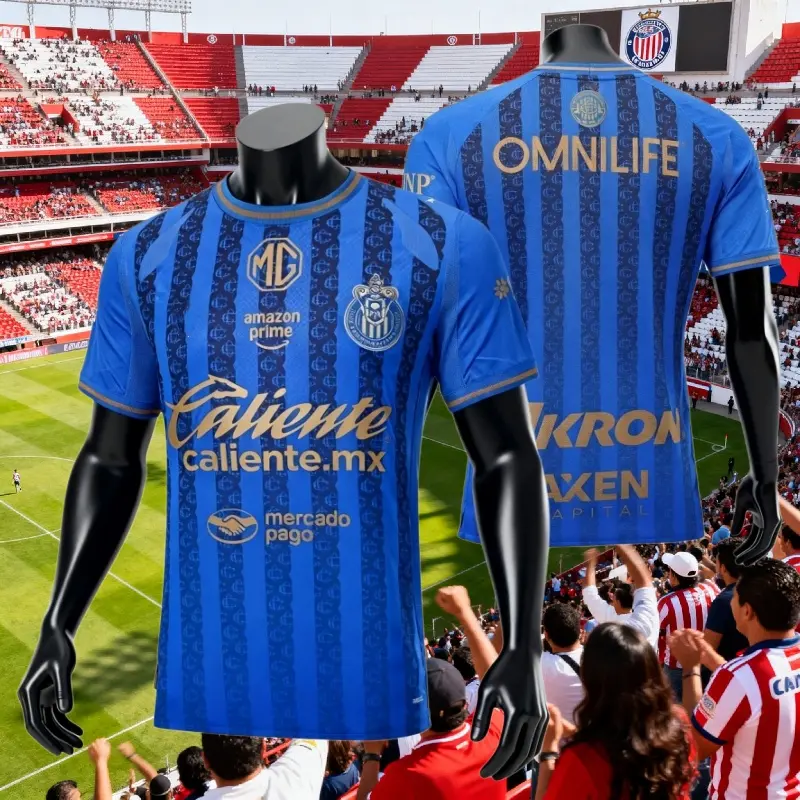 2526 Chivas CD Guadalajara Home Away Jersey Vintage Mexico Red and White Blue Stripe Short Sleeve Long Sleeve Top Football Jersey LIGAMX