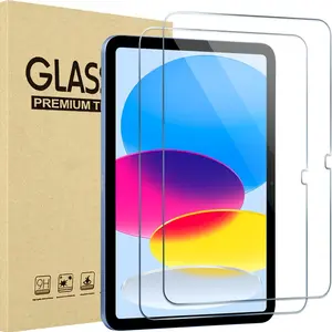 2-Pack High-Quality Tempered Glass Screen Protector for iPad 11 A16 and 10th Gen 10.9 Inch 2022, HD Transparent 9h Hardness, Scratch-Resistant, Heat-Resistant, Protective