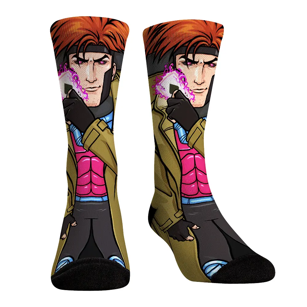 Rock Em Elite X-Men HyperOptic Character Crew Socks - Gambit