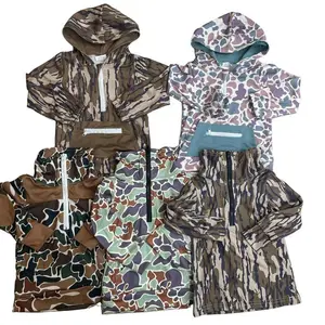 Boy Camo Half Zip Hoodies Shirt Hunting Clothing Camo hoodie