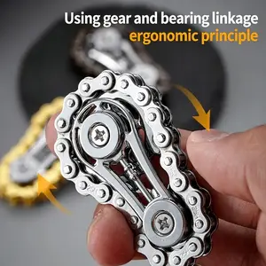 Metal Fidget Spinner Fingertip Gyro Fidget Spinner Antistress Anxiety Metal Bike Chains Spinner Fidget Toys Stress Relief Gadgets For Adult Kids