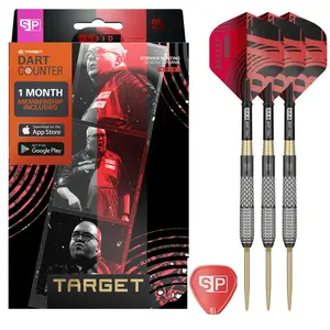 Target Darts Stephen Bunting G5 Void Steel Tip Swiss Point Darts, 18G/22G/23G/25G | 95% Tungsten Dart Set, Player Edition Black & Gold, Pro Grip Shafts & No.2 Flights, Including SP Tool