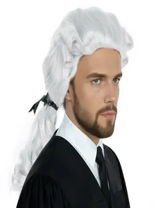 Judge Colonial Wig for Men, Funny Crazy Wigs, Washington Halloween Costume, Cosplay Party Wigs, Perfect for Fun Events