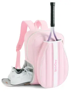 Quilted Tennis Bag for Women Men- Large Tennis Backpack Holds 2 Rackets with Ventilated Shoe Compartment & Wet Pocket