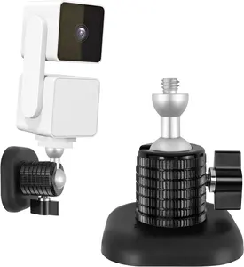 Secured Camera Mount with 1/4" Thread fits for  Cam 3,Blink XT2/3,360 Adjustment Camera Stand Base Attach to Smooth Metal Surface, Ideal for Cruise,RV,Carport Garage