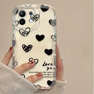 Love Heart Shaped Pattern Case for Xiaomi POCO X7 X6 X5 X3 NFC F7 Ultra F6 F5 Pro F4 F3 GT M5S C65 C75 M3 M4 M5S M6 M7 Pro 4G 5G