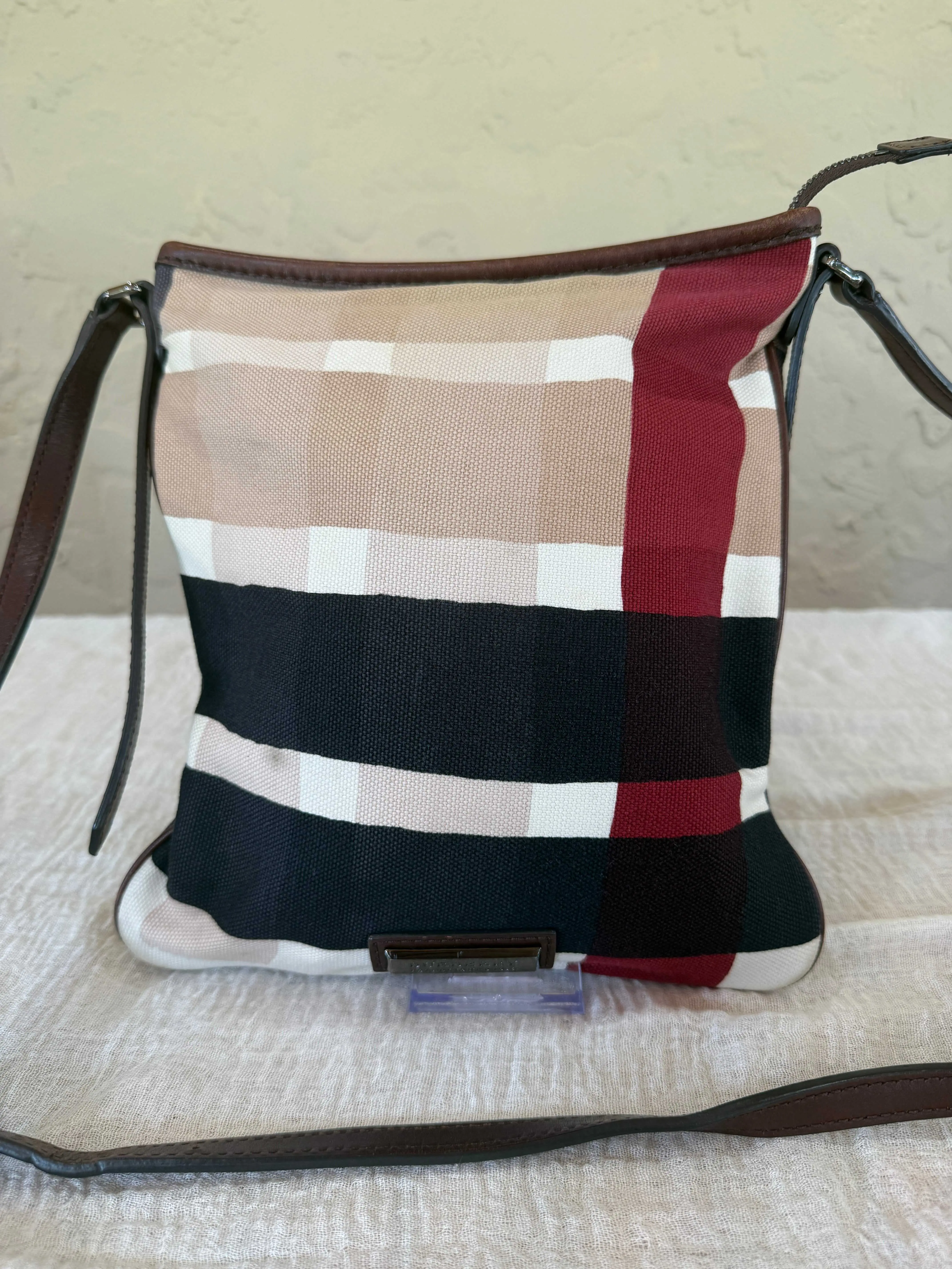 Pre-owned BURBERRY Canvas Crossbody Nova Check Bag