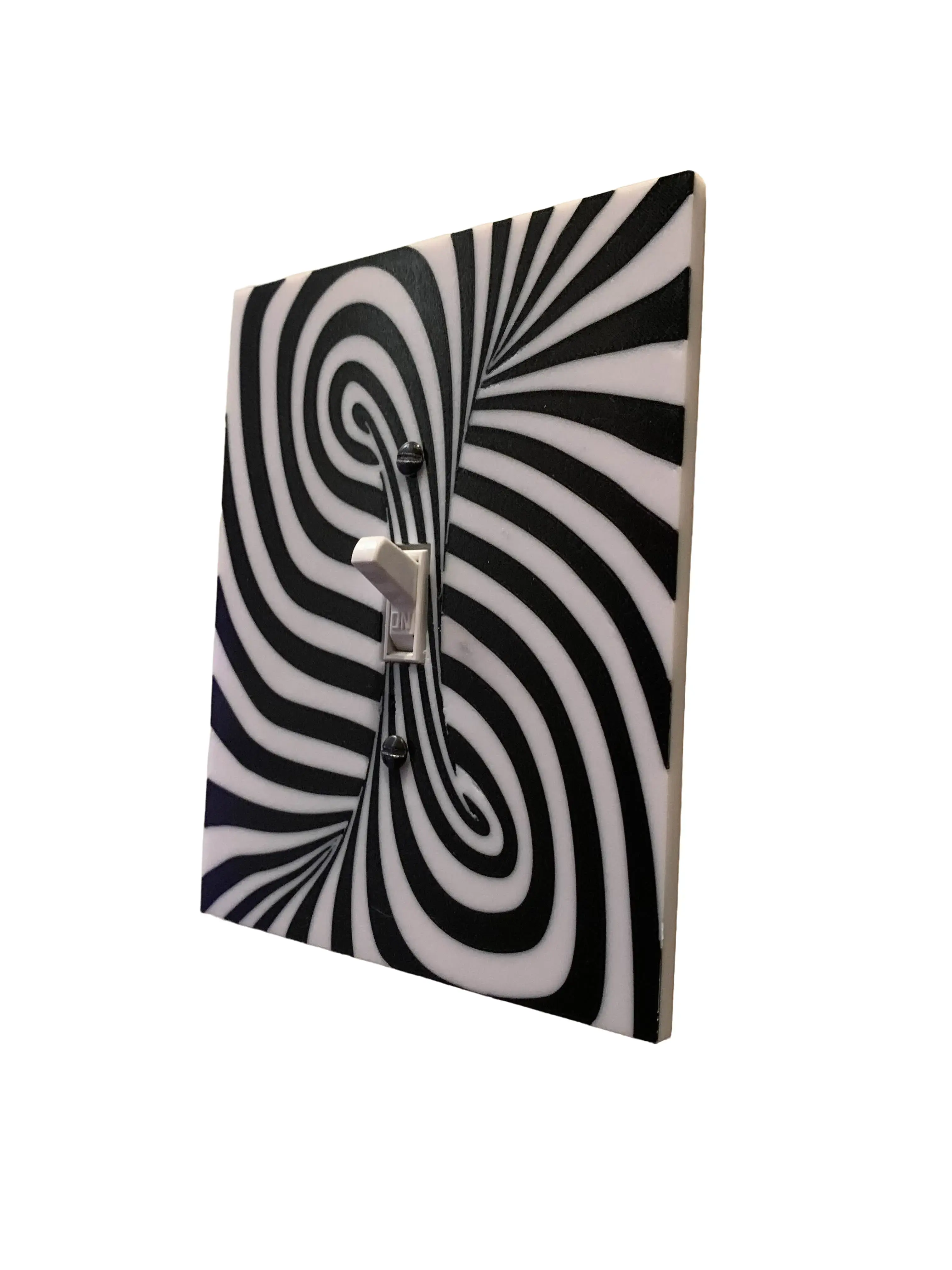 Trippy Spiral Light Switch Cover, Halloween Decoration, Unique Design with Trippy Vibes, Durable Finish, Easy Install Electrical Accessory for Home Improvement
