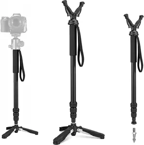 Multifunctional Outdoor Photography Tripod, Tiltable Telescope/Camera Rest with Adjustable Height and 360-degree Swivel