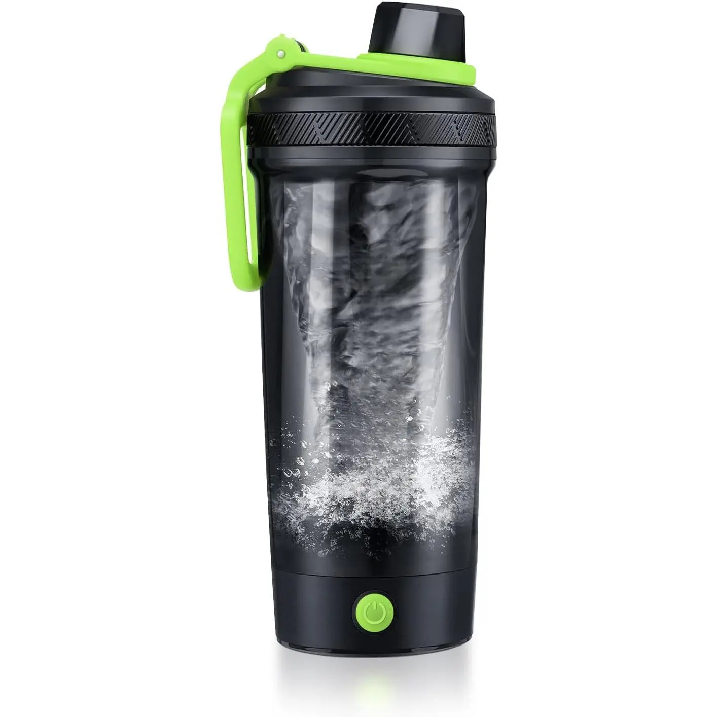 24oz Gallium USB C Rechargeable Electric Protein Mixer Shaker - BPA Free Tritan, Watertight Cap, Round Shape Single Drink Bottle, Gym Bottle Water for Protein Shakes Meal Replacements, Organiser, Stars
