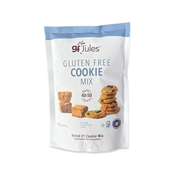 gfJules Certified Gluten Free Cookie Baking Mix | Tollhouse Style | Bars or Cookies | No Grit, Non-GMO, Vegan | Certified Top 9 Allergen-Free & Kosher | Makes 40-50 Cookies | 22 Ounces