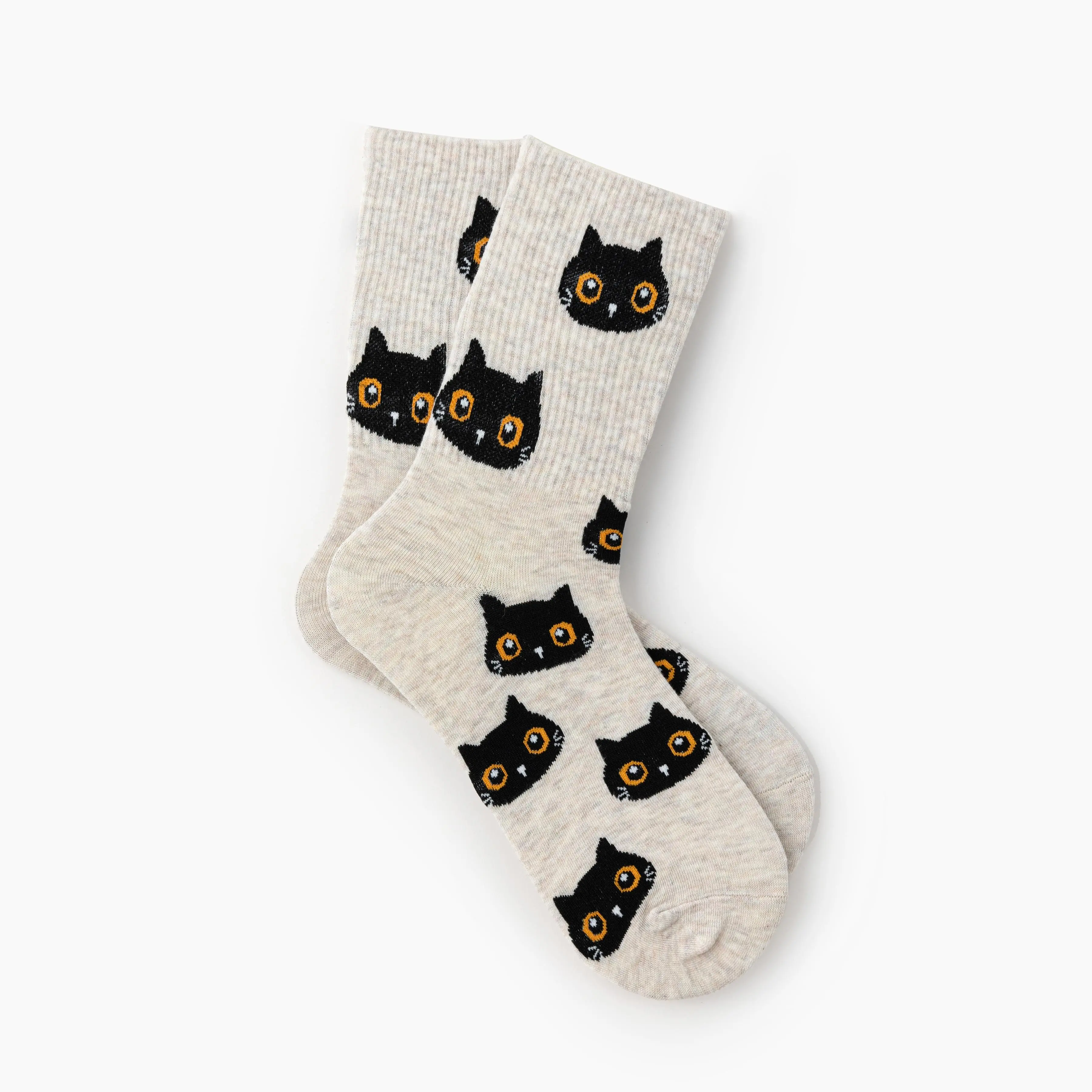 Cider [One Size] Cat Pattern Crew Socks