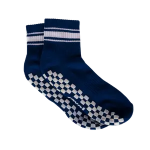 The Country Club Grip Sock (Navy) - aesthetic women grip socks for Pilates