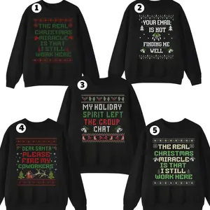Funny Christmas Sweatshirt, Ugly Christmas Sweater, Work Humor Holiday Sweater, Group Chat Christmas Sweater, Office Holiday Party Gift