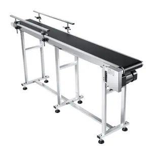 SummerWinsVEVOR Belt Conveyor, 71x 7.8 inch Conveyor Table, Heavy Duty Stainless Steel Motorized Belt Conveyor for Inkjet Coding Applications Powered PVC Belt Anti-Static Adjustable Speed (Double Guardrail)dealsforyoudays