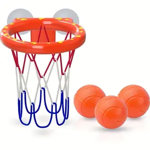 Bathroom Shooting Set, Durable Plastic Mini Bath Play Kit with Interactive Floating Function, Indoor Shooting Game Circle Toy Gift