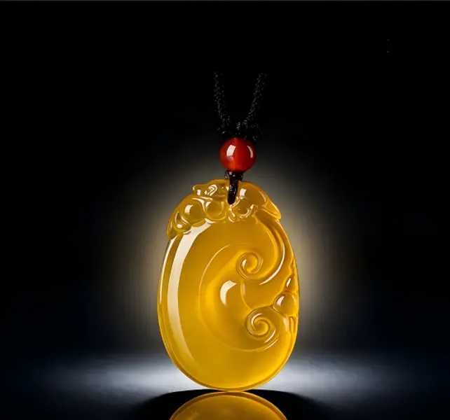Natural Yellow Agate Guanyin Buddha Pendant | Good Luck | Safety | Love summerwins