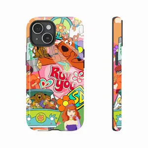 Scooby-Doo Mystery Machine Phone Case - Vibrant Cartoon Design with Durable Hard Shell, Perfect for Fans & Collectors! Compatible with iPhone 11/12/13/14/15/16 (Pro Max/Plus) Protection White
