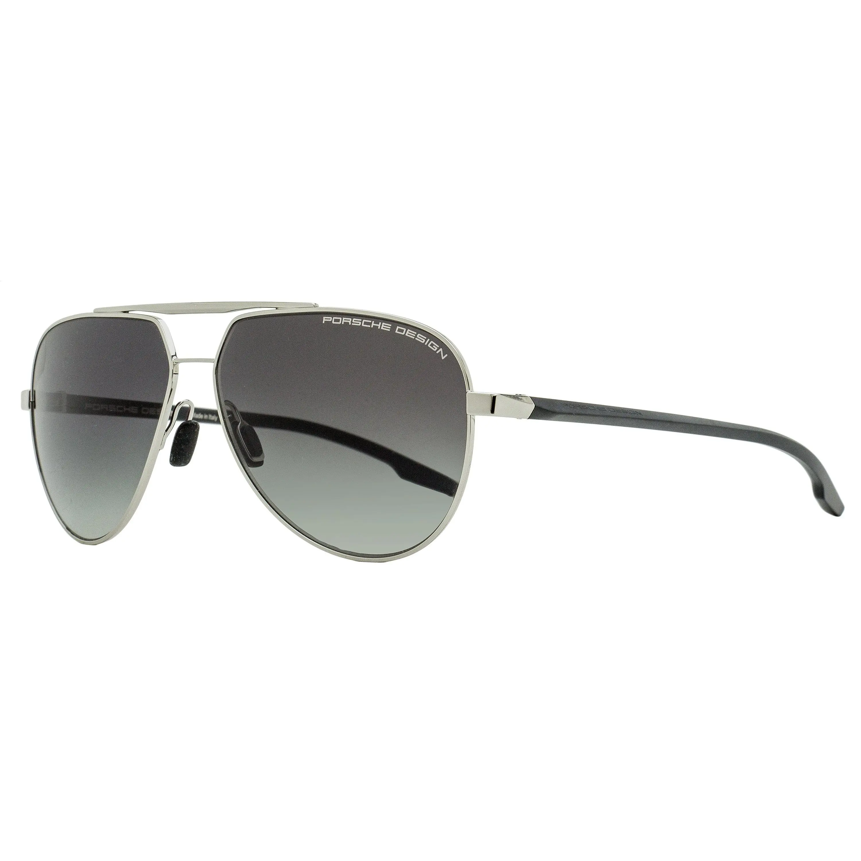 Porsche Design Modern Pilot Sunglasses P'8935 D - Palladium/Matte Black, 62mm, Durable, Stylish, Trendy, Modern Frames, Sun Protective Eyewear, Durable Sunglasses, Modern Frames Sunglasses