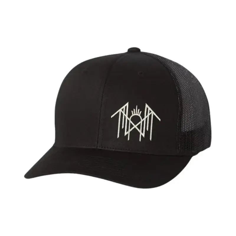 SUPER DEAL | LIMITED EDITION | { FLASH SALE } Sleep Token Inspired Black Trucker Hat | Premium Embroidered Mesh Snapback | Minimalist Metal Band Streetwear Cap | Adjustable Unisex Performance Hat