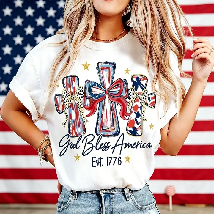 Celebrate 250 Years of American Independence with a Memorial Cotton T-Shirt for Men and Women