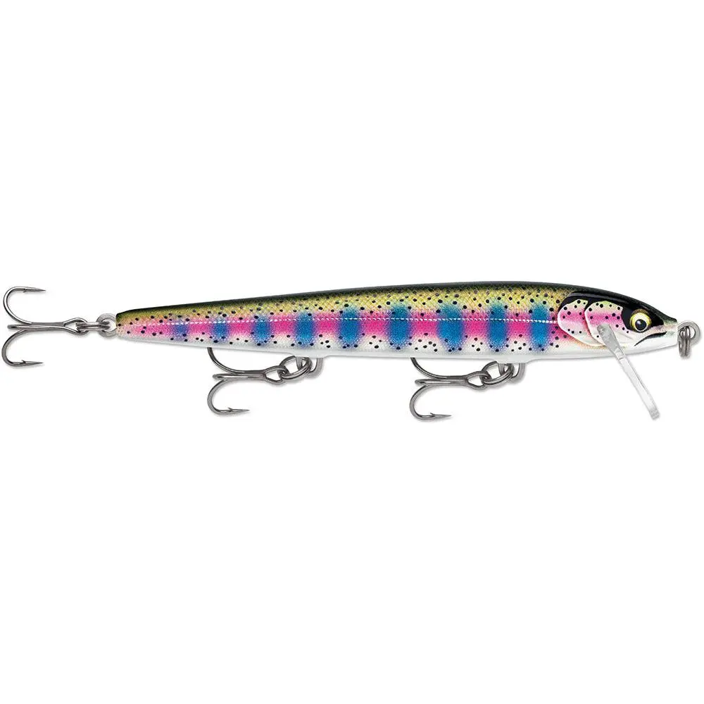 Balsa Wood Minnow Lure, 4.75 Inch Long-Casting Artificial Fishing Bait, Floating Hardbody with Flat-Side Flash and Slow-Fast Action