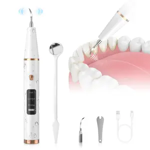 Ultrasonic Plaque Remover for Teeth with Smart Gum Protection - 35kHz Professional Tartar Remover, Auto-Off, LED Light, USB-C Rechargeable, IPX7 Waterproof for Home Use