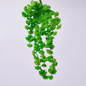 Real Touch Bright Green Sedum Leaf Hanging Vine Pick Spray - 10"